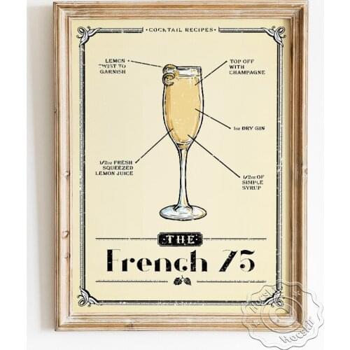 Prohibition Vintage Art Poster, Cocktail Recipe Watercolour Wall Picture, Alcohol Drink Illustration Kitchen Prints Decoration