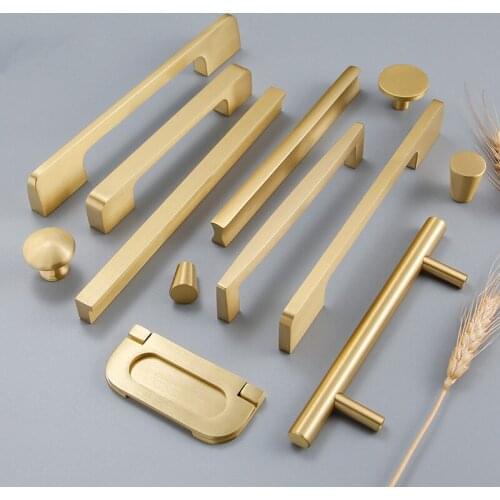 High-end Furniture Copper Handle Dresser Drawer Handle Wardrobe Door Knob Cupboard Solid Knobs and Handles Hardware Accessories