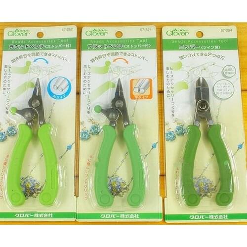 Japan clover Beaded tools 3 kinds of pliers DIY Bead chain tools bolt cutter flat nose pliers Round pliers57-252/253/254