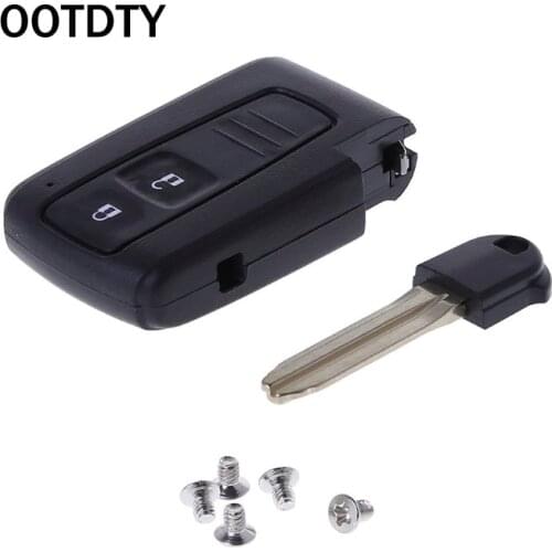 2 Buttons Remote Smart Car Key Case Cover For Toyota Prius Corolla Verso Toy43 Uncut Blade