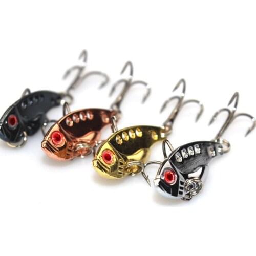 1pcs 3.5cm Full Layer Swimming Metal VIB Perch Fishing Lure Carp Simulation Artificial Mandarin Fishing Flash Spinner Baits