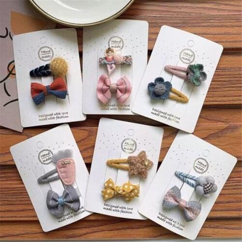 10set/lot Girls Hairpin Set Flower Glitter Stars Hair Clips Children Cute Candy Bow Hair Accessories BB Clip Kids Gift Barrettes