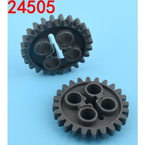 10PCS 24505 High-Tech Gear 24 Tooth Building Block Bricks Accessories Compatible Assembly Parts MOC DIY Education Build Toys