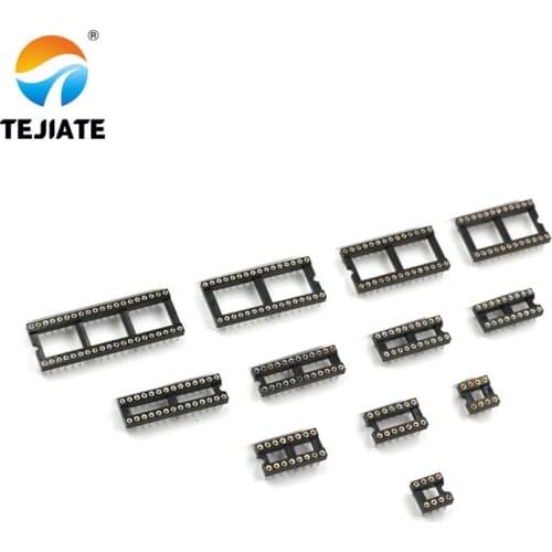 10PCS Round Hole IC socket Connector DIP 6 8 14 16 18 20 24 28 40 pin Sockets DIP6 DIP8 DIP14 DIP16 DIP18 DIP20 DIP28 DIP40 pins