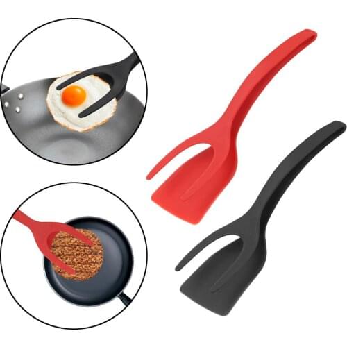2 in 1 Non-Stick Fried Egg Turners Pancake Toasted Bread Grip and Flip Spatula Kitchen Utensils Cooking Tool Kitchen Accessories