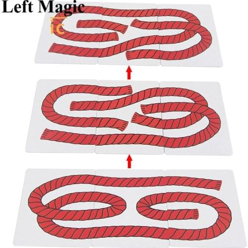 3 Rope Card Magic Tricks Larger Size Include Envelope Cards Magic Props Close Up Street Stage Illusions Gimmick Accessories