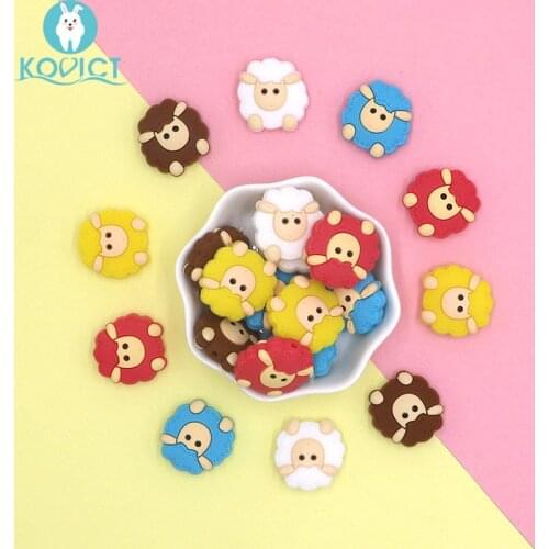 Kovict 5/10 pcs 23mm cute mini sheep Silicone Beads Animal Baby Teether Infant Teething Bead For DIY Necklace Accessories Toy