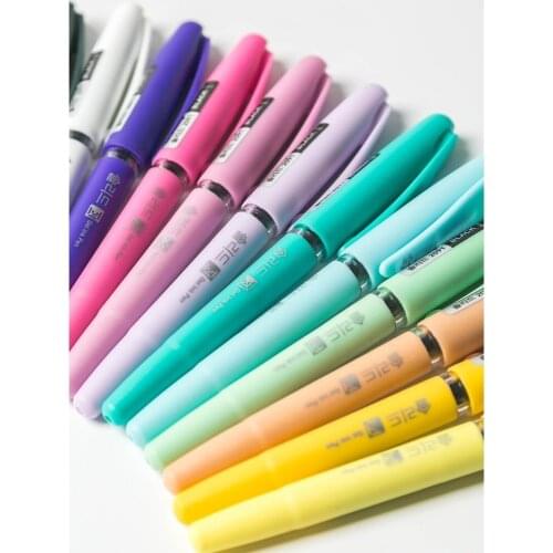 6pcs Monami Candy Body Gel Ink Pen Set Pastel Color Barrel 0.5mm Black Ink Writing Pens Office Signature School Supplies H6119
