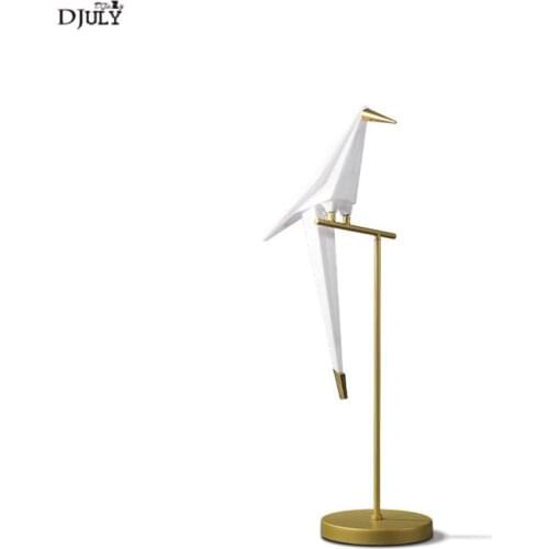 Nordic Acrylic bird table lamp for office hotel bedroom bedside lamps modern decorative desk light beautiful home deco luster