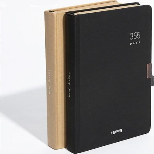 A5 Kraft Blank Notebook Notebook Journals with Lock, 384 Pages, Size: 145x215mm, with Page Number & Date, Lay Flat Binding