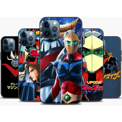 Phone Case for iPhone 12 11 Pro Max XR X 8 7 Plus Caso TPU Cover for iPhone XS Max SE 2020 Shell UFO Robot Goldorak