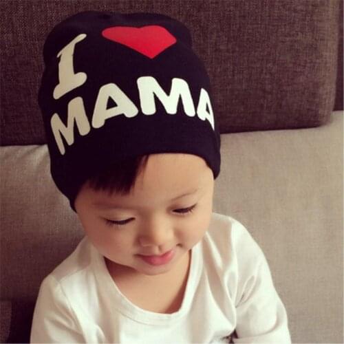 Warm Baby Cap Knitted Letter Printed Cotton Beanie Infant Hat Winter Toddler Casual Earlap