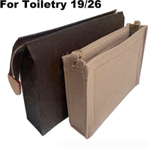 For toiletry pouch 19 26 bag purse insert Organizer Makeup Handbag travel organizer Inner Purse Cosmetic bag base shaper