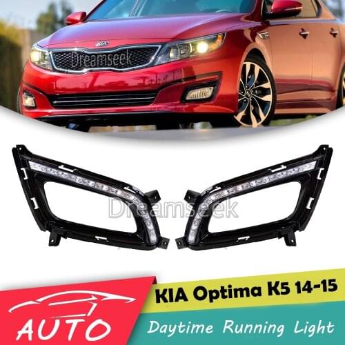 DRL For Kia Optima K5 2014 2015 LED Car Daytime Running Light Relay Waterproof Driving Fog Day Lamp Daylight