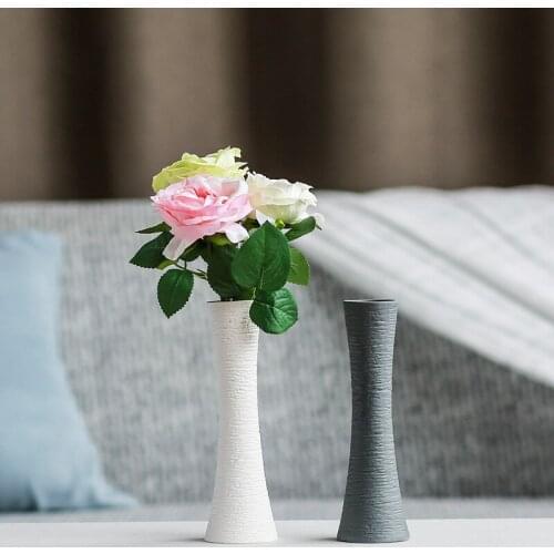 Northern European-Style Ins Ceramic Vase Simple Creative Hydroponic Flower Living Room Home Decoration Artificial Flower Vase