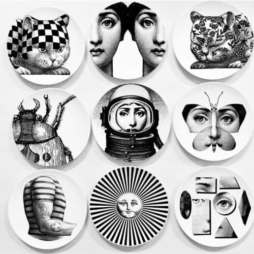 Ceramic Wall Hanging Plates Decorative Plate Dish Creative Diy Design Classical Elegant Bar/Hotel/Home background