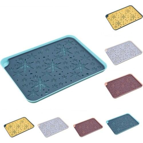 Kitchen Quick Drain Storage Tray Eco-friendly Hollow Pattern Plastic Rectangular Dessert Tray Supplies for Home