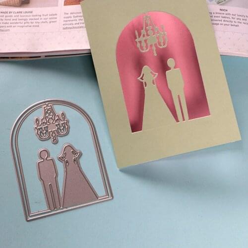 DUOFEN METAL CUTTING DIES wedding Invitation card cutout lace hollow embossing stencil DIY Scrapbook Paper Album 2019 new