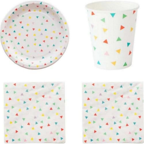 Multicolor Dot Disposable Tableware Set Birthday Balloons Gilding Paper Straws/Cup Table Decoration Wedding//Party Supplies