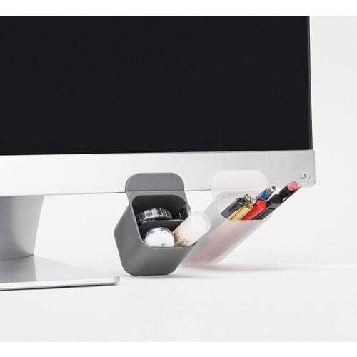 New Arrivals Paste Mini Desktop Organizer Storage Box Monitor Pencil Holder Storage Holder For Table Wall