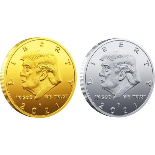 New President Donald Trump Inaugural Gold / Silver Plated Commemorative Novelty Coin 2021