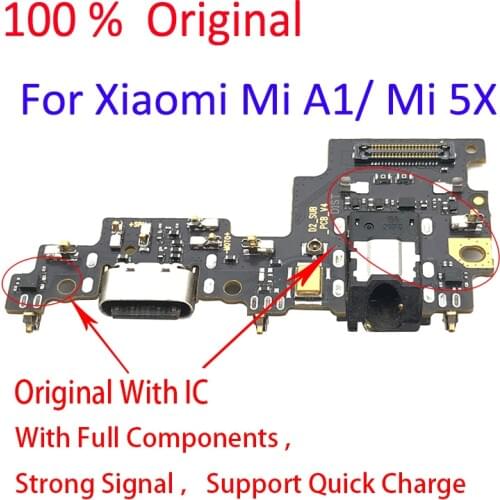 Original Usb Charger Board For Xiaomi Mi A1 USB Charging Jack Port Connector Board Flex Cable For Xiaomi Mi 5X Replacement Parts