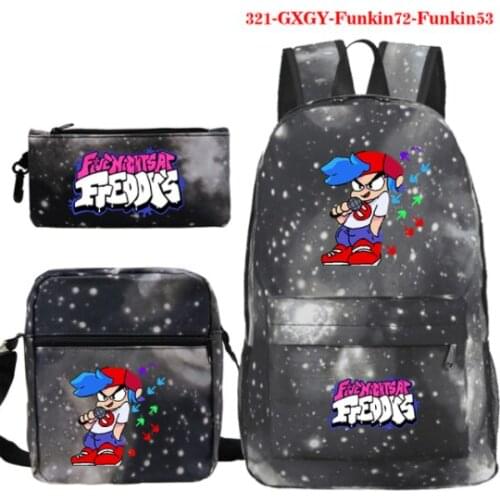 Cute Friday Night Funkin Backpacks Boys Girls Bookbags Student School Bags 3pcs set Mochila Teen Travel Knapsack Laptop Knapsack