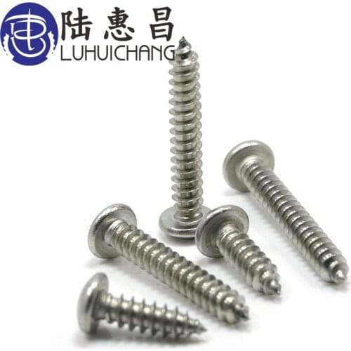 Luhuichang M4 Cross Recessed Button Pan Head Small Screws 304 Stainless Steel Round Head Screw Self-tapping Screw