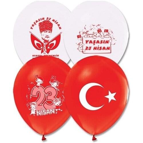 Balonevi 23 April Printed Balloon 10 Pcs party material