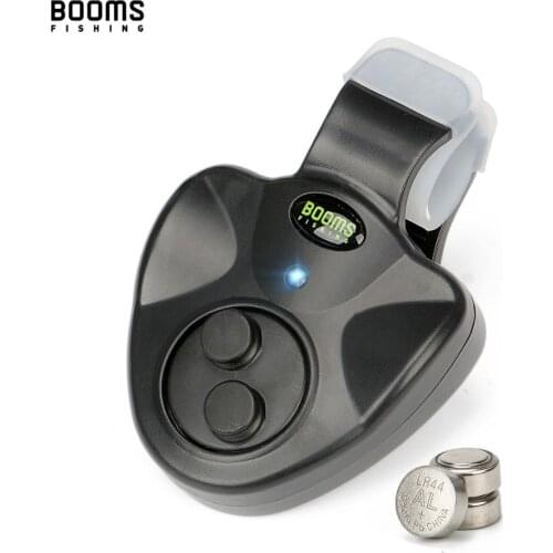 Booms Fishing Bite Alarm Bell Portable Wireless Adjustable Sound Light Indicator