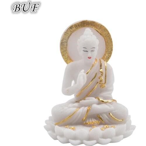 BUF Resin Buddha Statue Tathagata Thailand Mandala Buddhism Sculpture Home Decor Accessories Ornaments Figurines