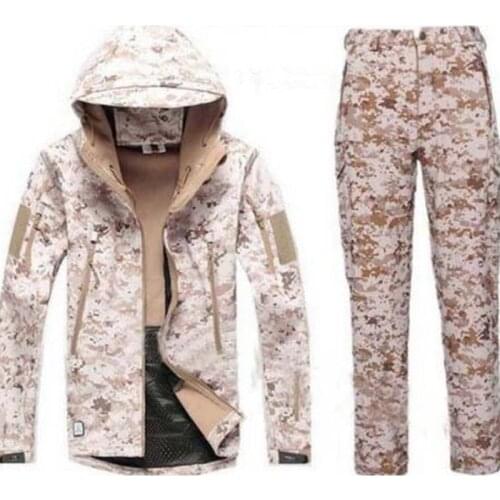 Outdoor waterproof camping hiking Jackets pants set V5.0 Softshell hunting outfit thermal clothes Tactical breathable sport suit