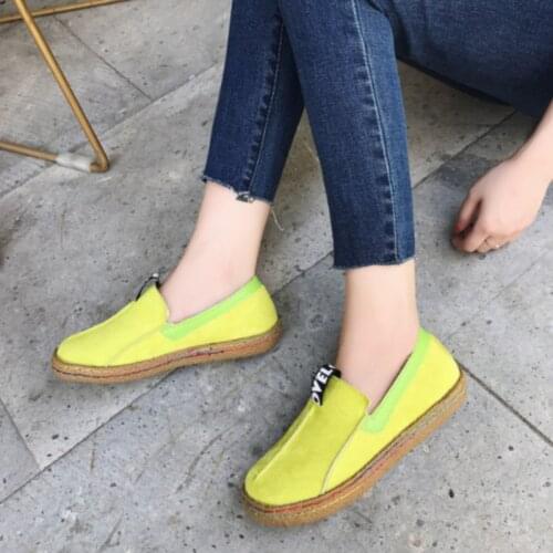 Women Shoes Spring New Single Female Large Size Flat Feet Shoes Round Head Comfortable LOVE Lazy Shoes