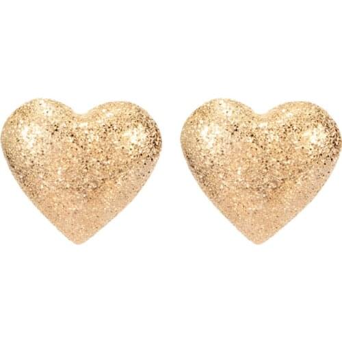 Fashion Heart-Shaped Earrings Circular Geometry Simplicity Earrin Retro Prsonality Alloy Ear Studs Woman Girl Versatile Jewelry