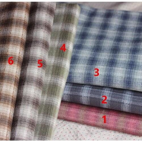 140*50cm Basic Patchwork Japanese Yarn Washed Dyed Cotton Fabric Handmade Sewing Purse Craft Doll Cloth