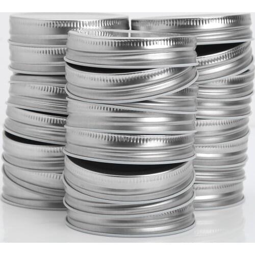 24Pc Mason Jars Canning Drinking Jars Caps Lids Polished Tinplate Reuseable Regular Mouth Leak Proof Secure Mason Storage Caps