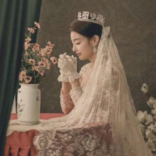 3 Meter New White Ivory Cathedral Bridal Veils Applique Long Lace Edge Wedding Accessories Cathedral Women Veils