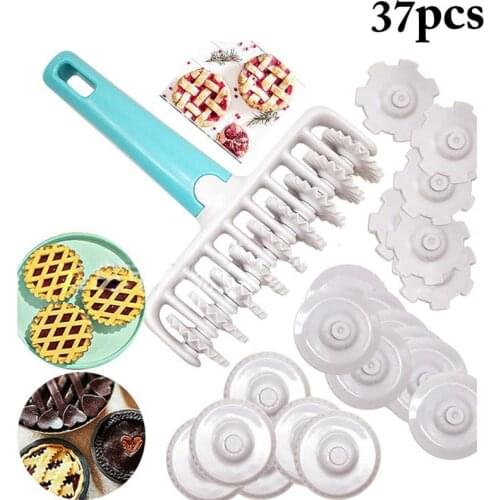 37Pcs Multifunction Rolling Pin Set Portable Cake Decorating Tool For Cookie Pastry Fondant Kitchen Tool