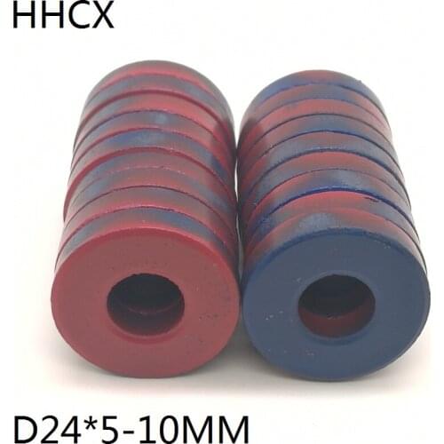 50pcs/lot Y20 Ring Ferrite Magnet 24*5 mm Hole 10mm Permanent Teaching magnet 24mm x 5mm Black Round magnet 24x5 mm 24*5-10