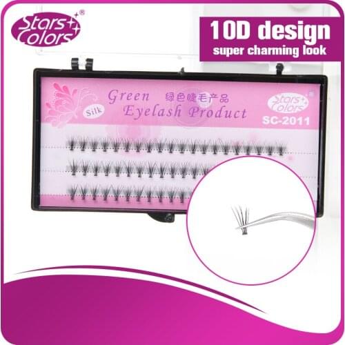 8 boxes/lot 0.10mm 10D Silk Lashes Charming Look False Eyelash Make Up Eye lashes Extension