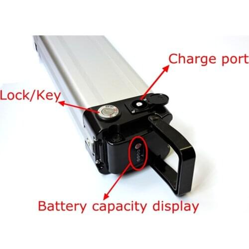 36V 48v 52V 60v 15ah 20ah 25ah 30ah 35ah ebike Batteria Top discharge Lengthen Silver Fish Electric bike Battery Pack