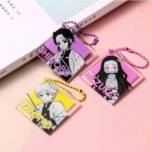 Anime Demon Slayer: Kimetsu no Yaiba Key Chains Keychain Cosplay Acrylic Pendant Keyring 8 Styles