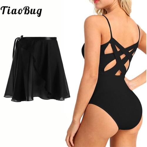 Ballet Leotards for Women Adult Dance Camisole Gymnastics Leotard Black Clothes Sexy V Back Ballet Costume