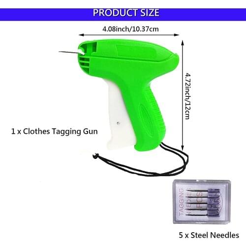 Pricing Gun with 5 Steel Needles, Tagging Gun for Clothing, Price Tag Gun Retail Pricing Gun, Tagging Applicator Kit for Shops