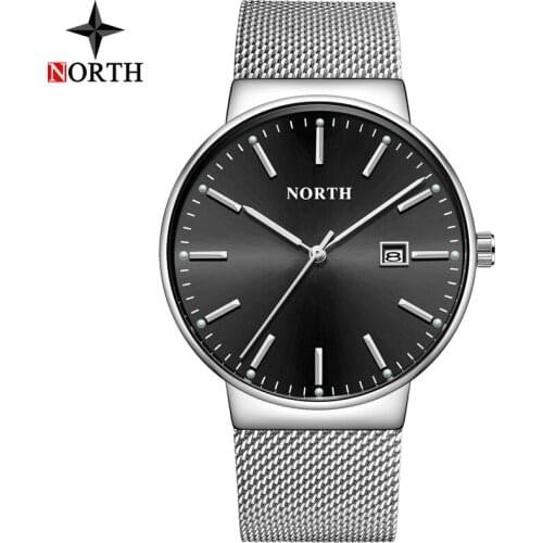 Luxury Brand Men New Watch NORTH Fashion Business Untra Thin Quartz Watches Men Sport Waterproof Men Watches Relogio Masculino
