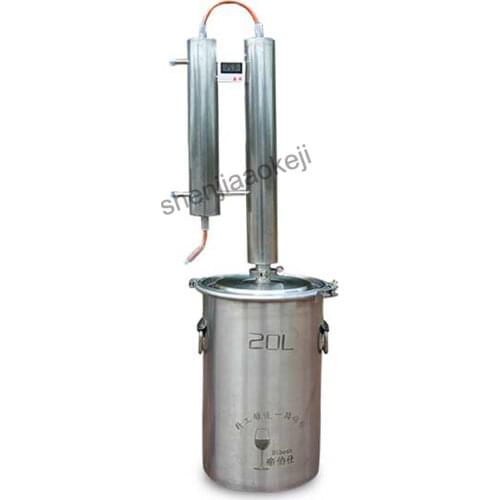 20L 304 Stainless Steel Moonshine Distiller Copper Distiller Cooling Coil Alcohol Home Wine Making Whisky Brandy Distiller