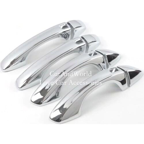 For Volkswagen VW Teramont Atlas 2017-2020 Door Handle Decoration Smart Key Hole Cover Exterior Moulding Trims Car Accessories