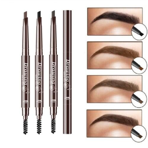 DNM 7 Colors Eyebrow Pencil Not Smudge Long Lasting Waterproof Eyebrow Pen Eyebrow Brush Natural Brows Tint Cosmetic Makeup TSLM