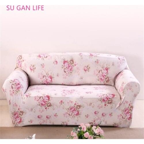 Floral Printing Stretch Elastic sofa cover sofa towel Slip-resistant sofa covers for living room fully-wrapped anti-dust