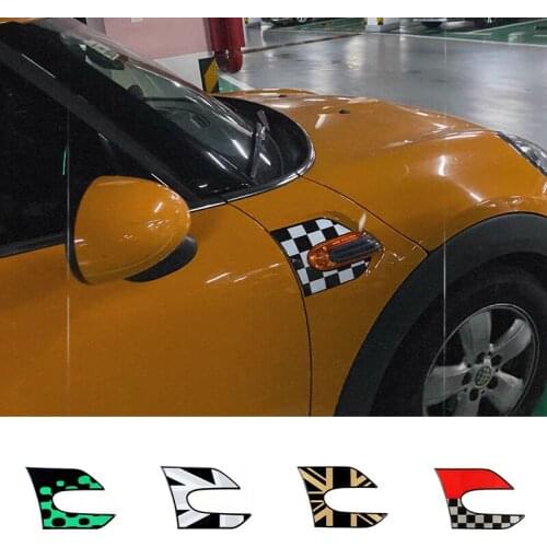 Union Jack Car Fender Epoxy Sticker Side Plate Wing Decals Decoration For MINI Cooper One S JCW F55 F56 Accessories 2PCS/Lot